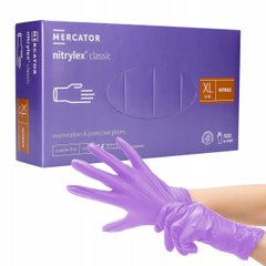 Перчатки прочные нитриловые Nitrylex без пудры, размер ХL, 100 штук