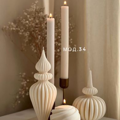 Молд для свічки "Класична", мод.34, 1 шт., акрил, багаторазова, висота 25 см