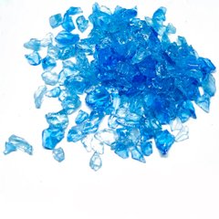 Скляна крихта "Блакитний льодовик", 3-5 мм, середня фракція, мікс 150 г