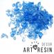Скляна крихта "Блакитний льодовик", 3-5 мм, середня фракція, мікс 150 г