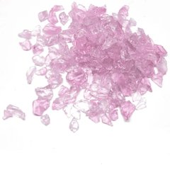 Скляна крихта колір "Рожевий аметист", 10-25 мм, середня фракція, мікс 150 г