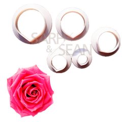 Каттер пластиковый роза, от 14 до 40 мм диаметр, 5 шт