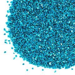 Скляна крихта забарвлений металік глянець колір "блакитна" для декору смоли, фракція 1-3 мм, 20 г