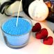 Пальмовий віск для насипних свічок (стеарин). Цвет яскраво-синій. Уп. 500 г+гнот