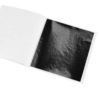 Поталь листова, "Чорний баклажан" розмір 9х9 см, 25 листів