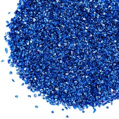 Скляна крихта забарвлений металік глянець колір "темно-синя" для декору смоли, фракція 1-3 мм, 20 г