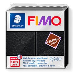 Fimo Leather №909 "Чорний", уп. 56 г
