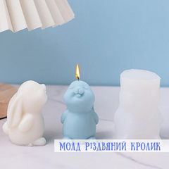 Молд "Різдвяний кролик", 1 шт. Для свічок.