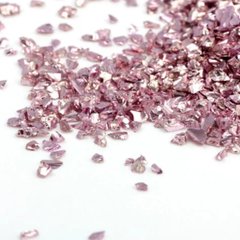 Скляна крихта металік забарвлена в колір "Рожевий" для декору смоли, фракція 1-3 мм, 20 г