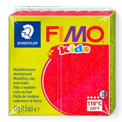 Fimo Kids №212 "Блискучий червоний", уп. 42 г