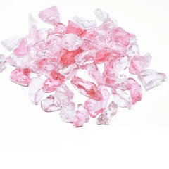 Ерклез колір "Рожевий лід" 10-25 мм, кускове скло, середня фракція, 200 г