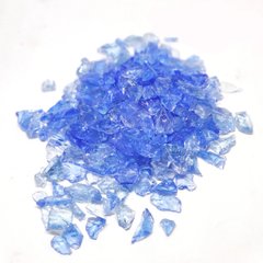 Скляна крихта колір "Блакитний топаз" 54, 5-8 мм, середня фракція, мікс 150 г