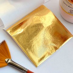 Поталь листова, "Золото класичне" розмір 8,5х8 см, 25 листів, номер 2.5