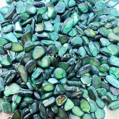 "Зелений малахітовий" з відтінками перламутру,  фракція 2-5 мм, 50 г шліфований камінь натуральний