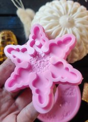 Молд з "кристалічною" текстурою для новорічних іграшок, 1 шт., вид на вибір: сніжинка мод.7