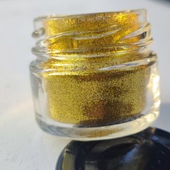 Гліттер "Золото насичене" 240, дрібний розмір частинок, для декору смоли в техніці ResinArt. Упаковка 25мл