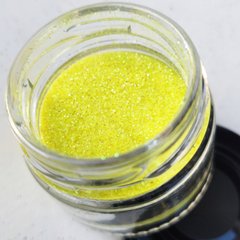 Глиттер "Неоновый желтый" 242, мелкий размер частиц, для декора смолы в технике ResinArt. Упаковка 25мл