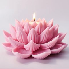 Молд для свічки «Квітка лотоса», м'який та еластичний силікон, 1 шт. Мод. 109