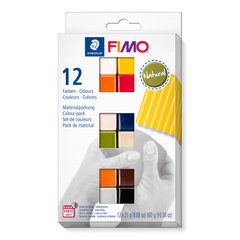 Набор полимерной глины для лепки Фимо Fimo Natural Colours 12 шт. по 25 г, 8023 C12-4