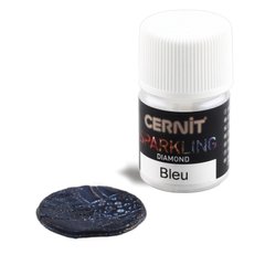 Пудра с искрящимся эффектом Cernit Цернит, бриллиантовый синий Bleu Diamond. Уп. 3г
