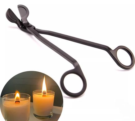 Ножиці для обрізання фітиля свічок, метал, колір чорний, 1 шт.