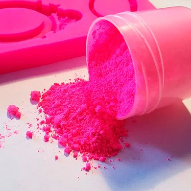 Пігмент флуоресцентний для силікону рожевий, яскравий, дрібнодисперсний. Уп 7 г