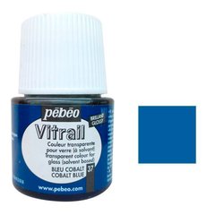 Краска витражная Пебео Pebeo Vitrail (Франция) 45 мл, прозрачная, кобальт синий 37
