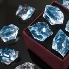 Кристали "Колотий лід" колір блакитний, акрил, для декору смоли 100 г