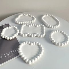 Молд для підставки «Серце+перлини», мод.25, 1 шт. Для гіпсу, акрилового композиту.