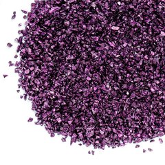 Скляна крихта забарвлений металік глянець колір "Фіолетова" для декору смоли, фракція 1-3 мм, 20 г