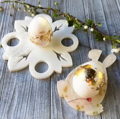 Молд "Кришталева квітка", підставка для 5 яєць, Великодній декор. SolarArt Studio