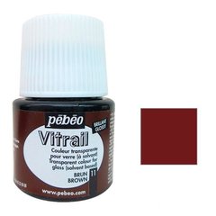 Краска витражная Пебео Pebeo Vitrail (Франция) 45 мл, прозрачная, коричневый 11