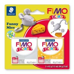 Подарочный набор Фимо Fimo Kids "Веселые мышки", 2 шт. глины в наборе