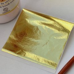 Поталь листовая, "Золото классическое" размер 14х14 см, 25 листов, номер 2.5