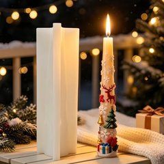 Молд &laquo;Noel: ялинка та сніжинки&raquo;, 1 шт. Платиновий топ силікон