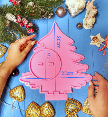 Великий молд для декору "Christmas tree" Різдвяна ялинка з підставкою