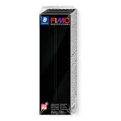Полимерная глина пластика Фимо Профессионал FIMO Professioanl, упаковка 454 г, черный №9