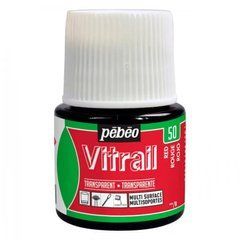 Краска витражная Пебео Pebeo Vitrail (Франция) 45 мл, прозрачная, красный 50