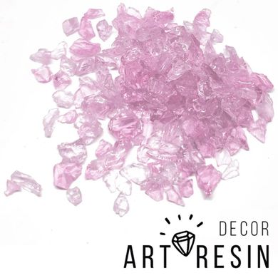 Скляна крихта колір "Рожевий аметист",  2-5 мм, дрібна фракція,  мікс 150 г