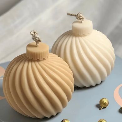 Молд для кульки &laquo;Різдвяна іграшка&raquo; для свічки. М'який та еластичний топ силікон. 1 шт. L