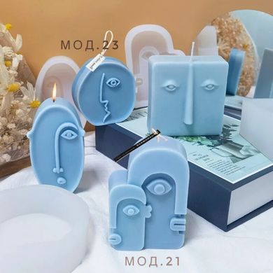 Молд для свечи &laquo;Лица&raquo;, мод.23, 1 шт.