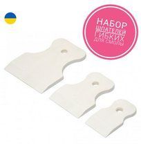 Набір шпателів міні для робіт зі смолою, текстурними пастами, 3 шт. Гнучкі, гумові