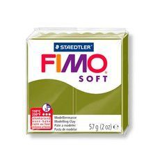 Полимерная глина пластика Фимо Софт Fimo Soft, оливка №57, 57 г
