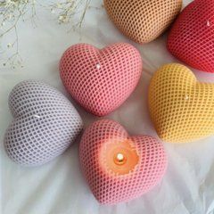 Молд великий "Heart 3D" для свічок, м'який та еластичний силікон, 11 х 10 см. 1 шт.