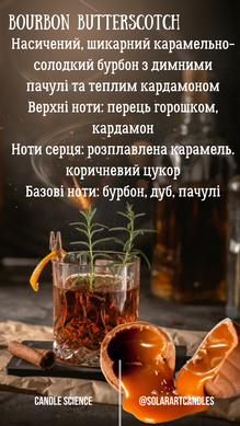 Аромаолія преміум "Бурбон, іриски, дуб та пачулі", США, 10-100 г, "Butterscotch and Bourbon". CS 10 г