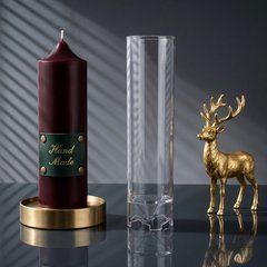 Молд акриловий циліндр для свічки, глянець, 3,8 х 15 см. М. 3815