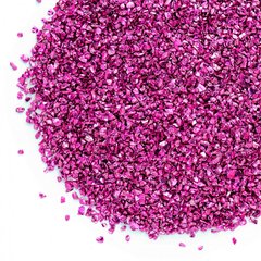 Скляна крихта забарвлений металік колір "рожева" для декору смоли, фракція 1-3 мм, 20 г
