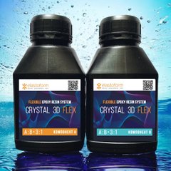 Смола эпоксидная эластичная Crystal 3 D Flex, для эластичного покрытия и изделий. Уп. 4 кг