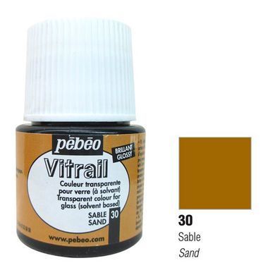 Фарба вітражна Пебео Pebeo Vitrail (Франція) 45 мл, прозора, пісочний 30