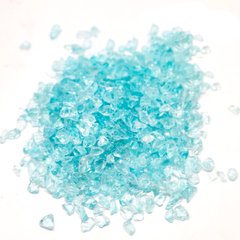 Стеклянная крошка цвет "Голубой кристалл" 59, средняя фракция, около 3-8 мм, микс, уп. 100 г